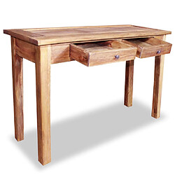 vidaXL Table console bois d'acajou massif 123x42x75 cm