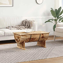 vidaXL Table basse Bois de manguier - 88 cm