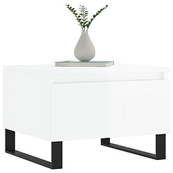 Avis vidaXL Tables basses 50x46 cm - Blanc Brillant