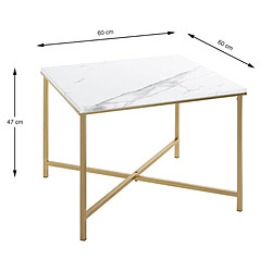 Pegane Table d'appoint carrée - Doré