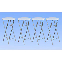 Helloshop26 Table haute mange debout pliable MDF 4 pièces