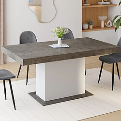 Acheter Idmarket MARKET Table extensible Eden - Béton/Blanc