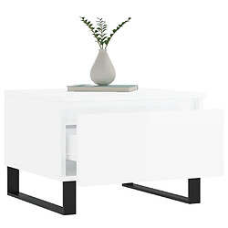 Acheter vidaXL Tables basses 50x46 cm - Blanc Brillant