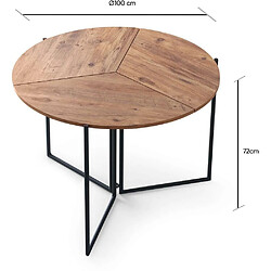 Avis Hanah home Table de repas ronde - Pin