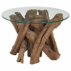 vidaXL Table basse Bois - Teck massif