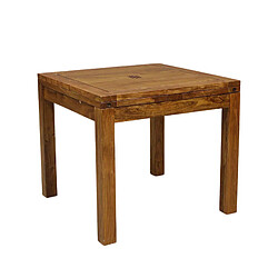 Bois & Chiffons Table à manger carrée allonge 70 Acacia