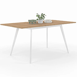 IDMARKET INGA - Table scandinave extensible, 120/160 cm