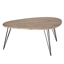 Atmosphera Table basse design Neile - L. 97 x H. 50 cm - Noir