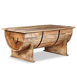vidaXL Table basse Bois de manguier - 88 cm pas cher