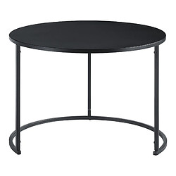 En.casa Table basse ronde métal - Noir pas cher