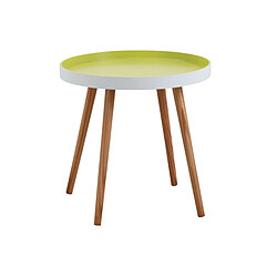 AUBRY GASPARD Table d'appoint ronde - Vert anis