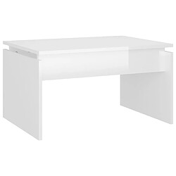 VIDAXL Table basse blanc brillant