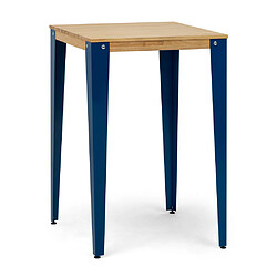 ds meubles Table Mange debout Lunds - Bleu-Naturel