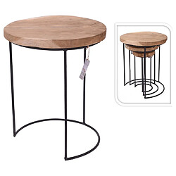 Es Collection H&S Collection Ensemble 3 Tables d'appoint - Teck