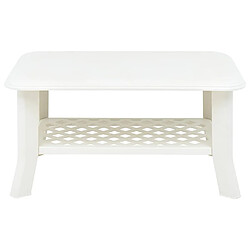 VidaXL Table Basse Blanc 90x60x46 cm Plastique