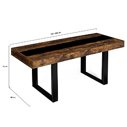Idmarket Table Extensible PHOENIX Bois Noir pas cher