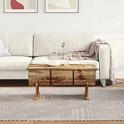 Avis vidaXL Table basse Bois de manguier - 88 cm