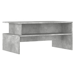 vidaXL Table basse Gris béton 90x55x42,5 cm