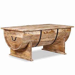 Avis vidaXL Table basse Bois de manguier - 88 cm