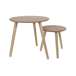 The Home Deco Factory Tables gigognes bois brut