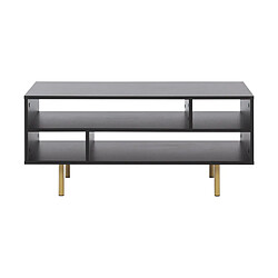 Bestmobilier Monica - table basse - noir - 5 niches - 100 cm