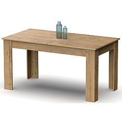 Pegane Table à manger extensible - Chêne doré