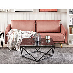 Beliani Malibu - Table basse effet marbre noir