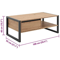 Finori Table Basse Denver 55 pas cher