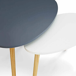 Idmarket MARKET TB GAIA x2 Blanc Gris pas cher