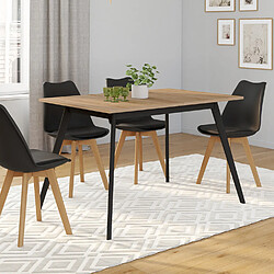 Acheter Idmarket MARKET Table INGA 120-160 Bois/Noir