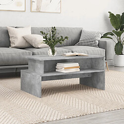 vidaXL Table basse Gris béton 90x55x42,5 cm