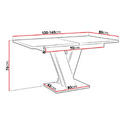 Acheter Bestmobilier table à manger extensible - Blanc et chêne clair