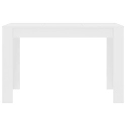 Avis vidaXL Table à manger Blanc 120x60x76 cm Bois d'ingénierie