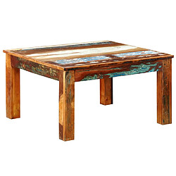 vidaXL Table Basse Carrée Bois Recyclé