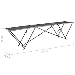 VIDAXL 300x60x78 cm pas cher