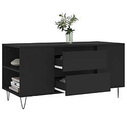 Avis vidaXL Table basse avec tiroirs - Noir