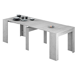 Pegane Table console extensible - Béton