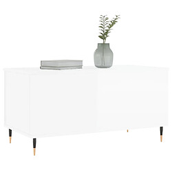 Acheter VIDAXL Table Basse Blanc Brillant 90x44,5x45 cm