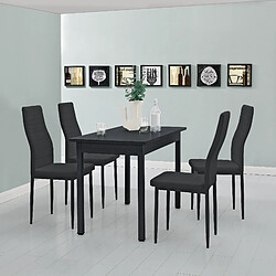 Avis En.casa Table à manger rectangulaire - Noir