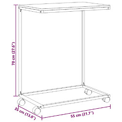VIDAXL Table d'appoint avec roues pas cher