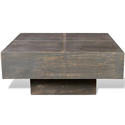 Helloshop26 Table basse salon bois de manguier - Noir
