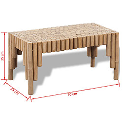 Acheter VidaXL Table Basse Bambou