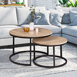 Idmarket Table Gigogne Ronde DETROIT