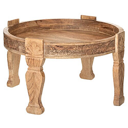 Pegane Table basse ronde - Marron