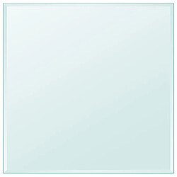 VidaXL Dessus de table carré - Verre trempé
