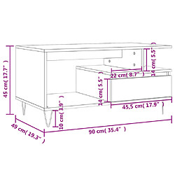 vidaXL Table Basse - Blanc pas cher