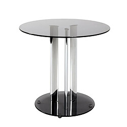 Pegane Table d'appoint ronde - Chromé gris