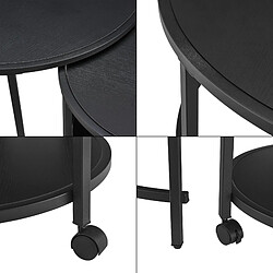 Acheter Helloshop26 Lot de 2 tables basses gigognes - Noir