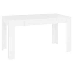 vidaXL Table à manger Blanc 140x74,5x76 cm Bois d'ingénierie