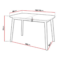 Acheter Bestmobilier Table à manger extensible - Gris et noir